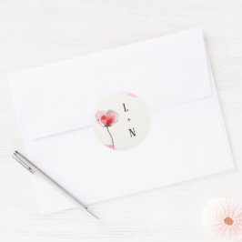 Pegatina Redonda Stickers "Coquelicots"