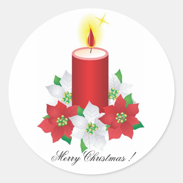 Pegatina Redonda stickers de Navidad (Anverso)