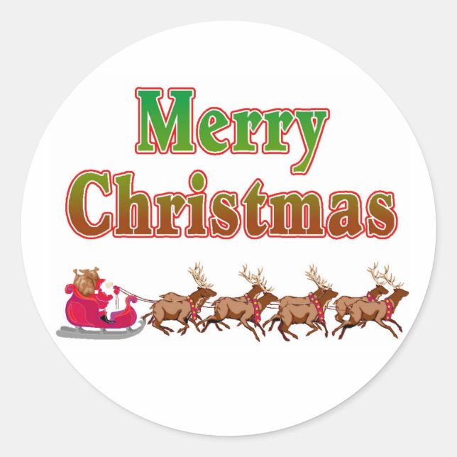 Pegatina Redonda stickers de Navidad (Anverso)