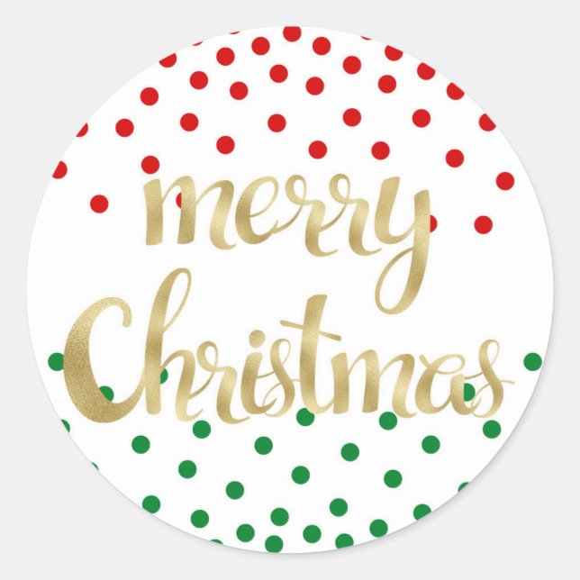 Pegatina Redonda stickers de Navidad (Anverso)