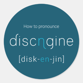 Pegatina Redonda Stickers Disk-En-Jin