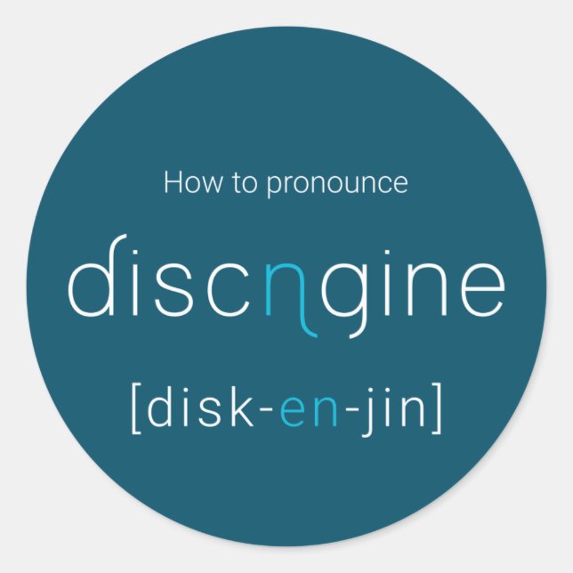 Pegatina Redonda Stickers Disk-En-Jin (Anverso)