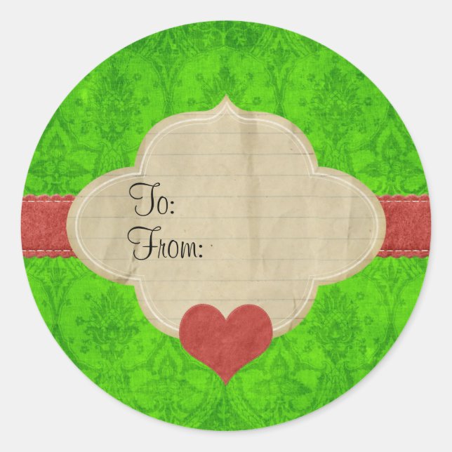 Pegatina Redonda Stickers Edición limitada Noel “from-to” n°3 (Anverso)