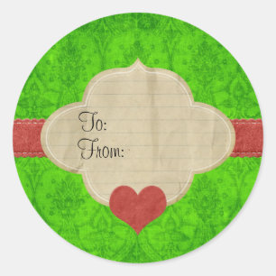 Pegatina Redonda Stickers Edición limitada Noel “from-to” n°3