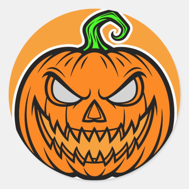 Pegatina Redonda Stickers & Labels Halloween party  (Anverso)