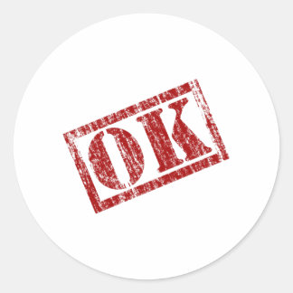 Pegatina Redonda Stickers ok