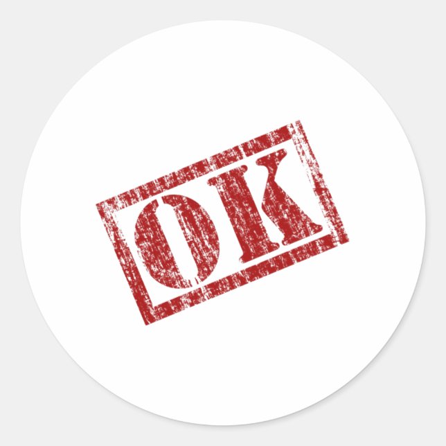 Pegatina Redonda Stickers ok (Anverso)