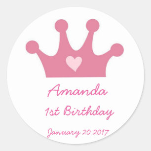 Pegatina Redonda stickers para actividad de princesa