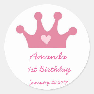 Pegatina Redonda stickers para actividad de princesa