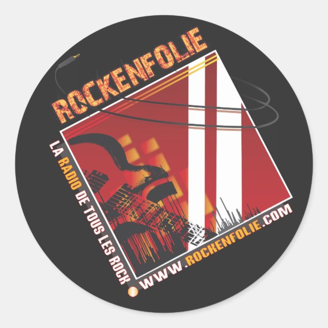 Pegatina Redonda Stickers Rockenfolie (Anverso)