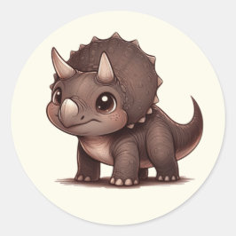Pegatina Redonda Stickers Triceratops - Kammli Friends Collection