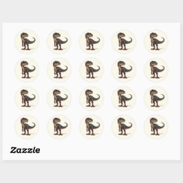 Pegatina Redonda Stickers Velociraptor - Kammli Friends Collection
