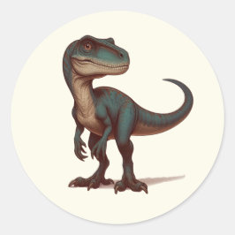 Pegatina Redonda Stickers Velociraptor - Kammli Friends Collection