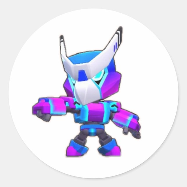 Pegatina Redonda Stickrs in Brawl Stars, un juego dentro de un jueg (Anverso)