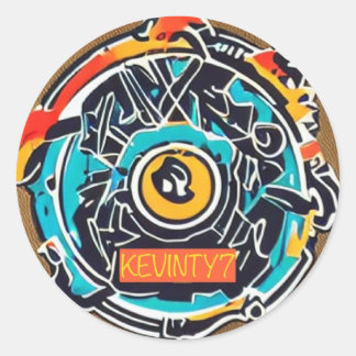 Pegatina Redonda Sticky Kevinty7