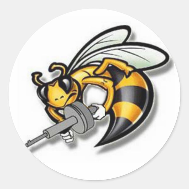 Pegatina Redonda Stinger Squad (Anverso)