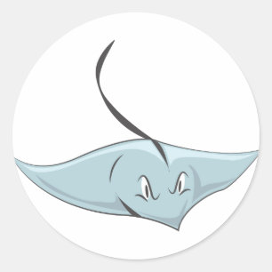 Pegatina Redonda Stingray