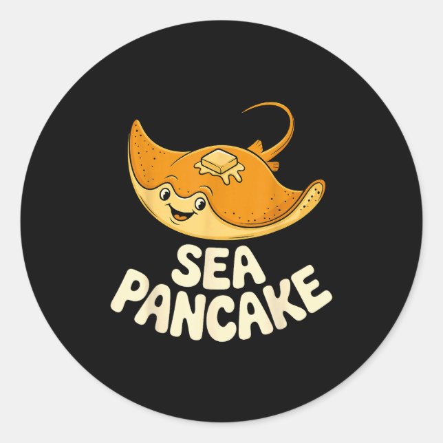 Pegatina Redonda Stingray Design For Men Women Kids Fish Sting Ray  (Anverso)