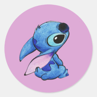 Pegatina Redonda Stitch Sticker