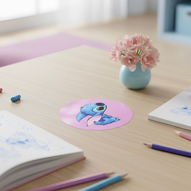 Pegatina Redonda Stitch Sticker (Subido por el creador)