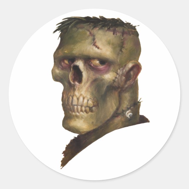 Pegatina Redonda Stitches (Anverso)