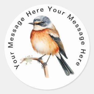 Pegatina Redonda Stonechat africano