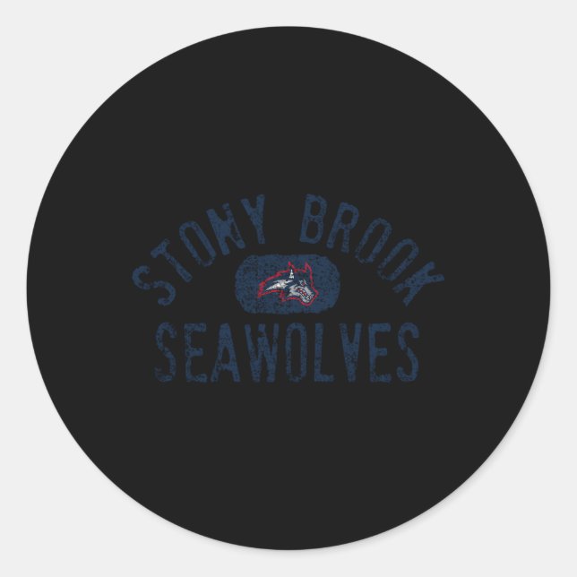 Pegatina Redonda Stony Brook Seawolves Week (Anverso)