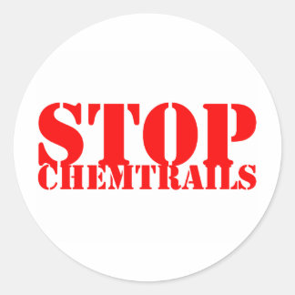 Pegatina Redonda Stop Chemtrails - Adesivo Redondo