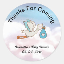 Stork Bird Baby Shower Gracias Por Venir