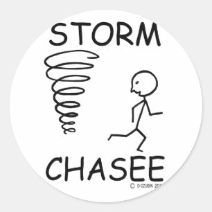 Pegatina Redonda Storm Chasee