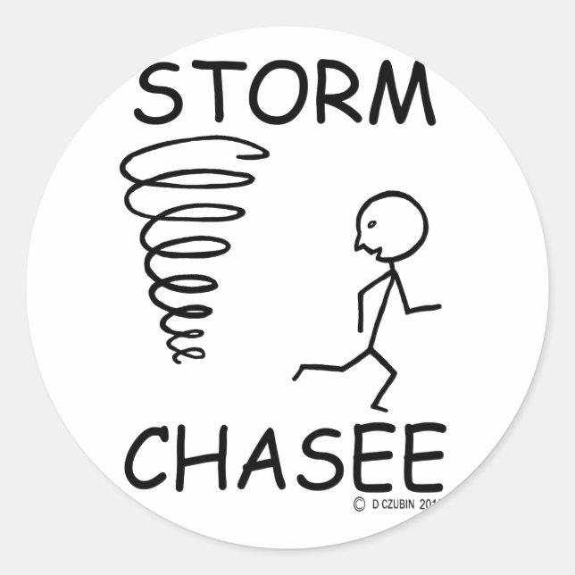 Pegatina Redonda Storm Chasee (Anverso)