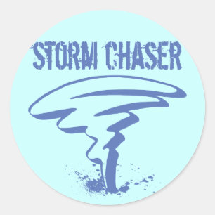 PEGATINA REDONDA STORM CHASER