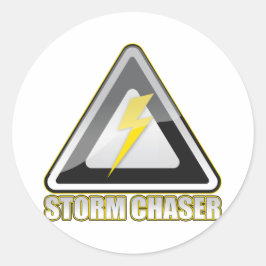 Pegatina Redonda Storm Chaser Lightning