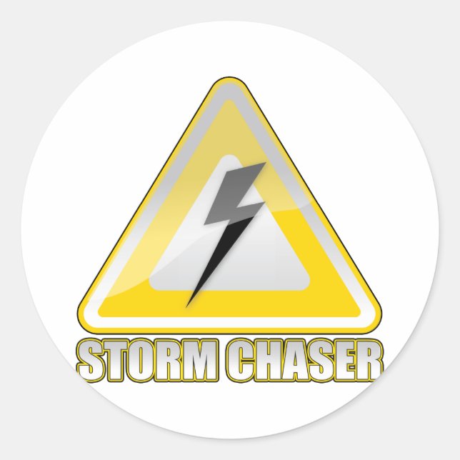Pegatina Redonda Storm Chaser Lightning 2 (Anverso)
