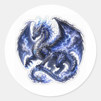 Pegatina Redonda Storm Dragon Sticker