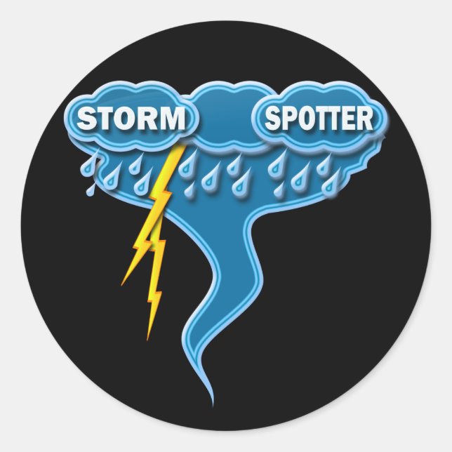 PEGATINA REDONDA STORM SPOTTER (Anverso)