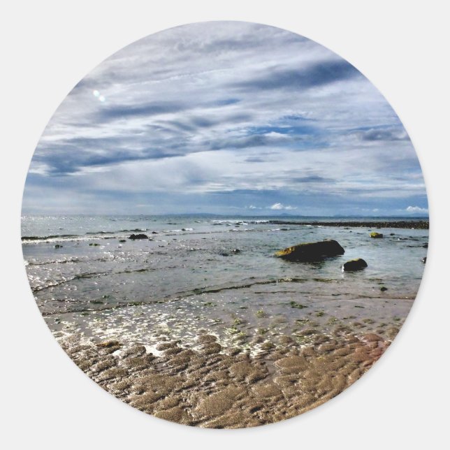 PEGATINA REDONDA STORMY SKY (Anverso)