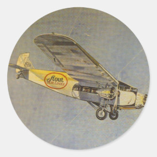 Pegatina Redonda Stout Airlines