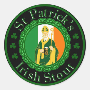 Pegatina Redonda Stout de St. Patrick