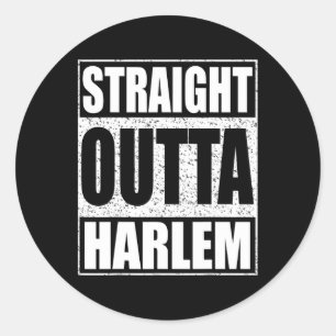Pegatina Redonda Straight Outta Harlem