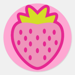 PEGATINA REDONDA STRAWBERRY