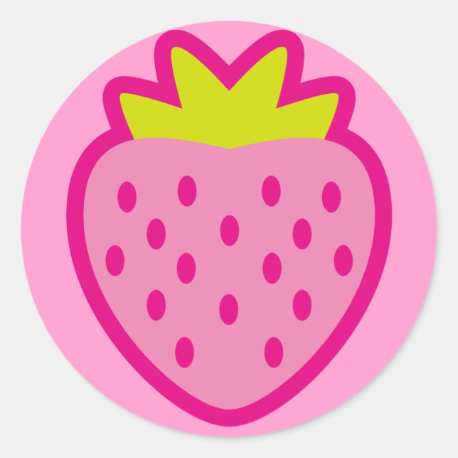 PEGATINA REDONDA STRAWBERRY (Anverso)