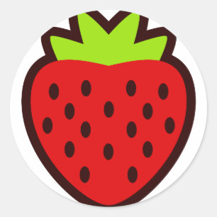 PEGATINA REDONDA STRAWBERRY