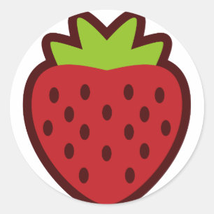 PEGATINA REDONDA STRAWBERRY