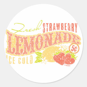 Pegatina Redonda Strawberry Lemonade