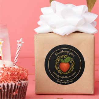 Pegatina Redonda Strawberry Morning – Gentle Artisan Label