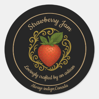 Pegatina Redonda Strawberry Morning – Gentle Artisan Label