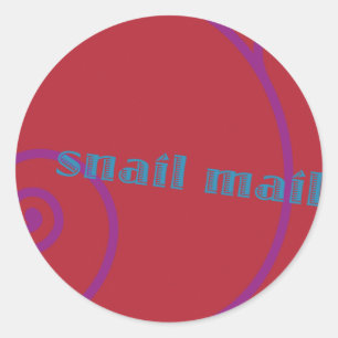 Pegatina Redonda Strawberry Snail Mail