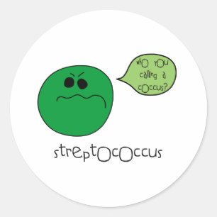 Pegatina Redonda Streptococcus