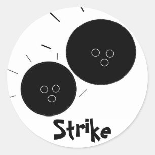 Pegatina Redonda Strike - Bolos